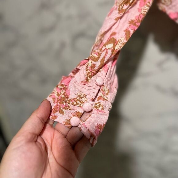 FREE PEOPLE Hilary Printed Top in “Pink Combo” Size XS MSRP $98 - Picture 8 of 13